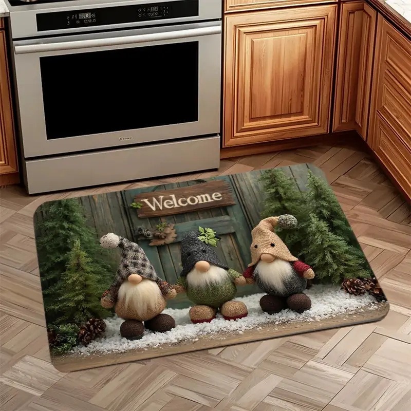 Commercial Kitchen Door - Świąteczna wycieraczka pod drzwi z motywem