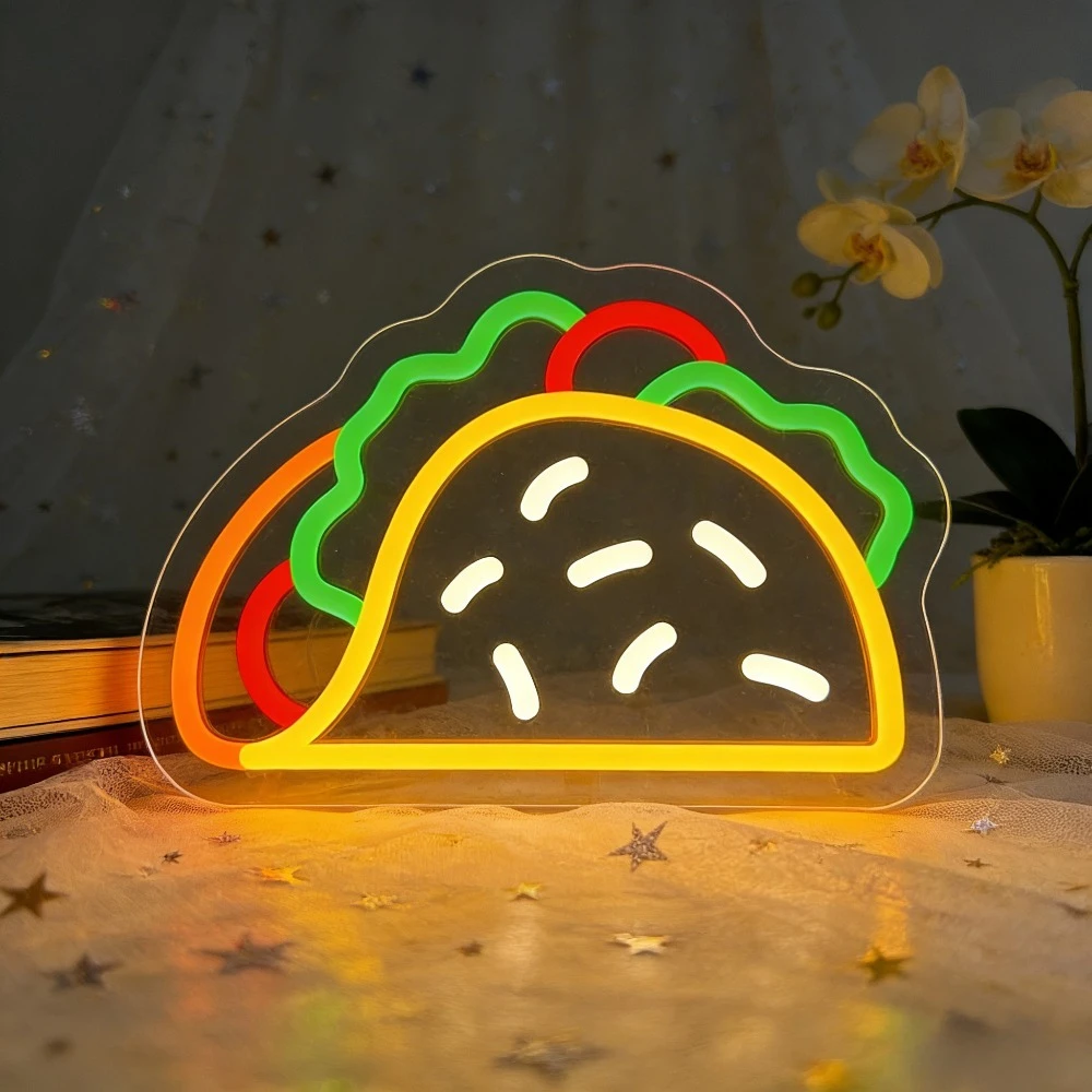 Commercial Kitchen Store - Neonowy znak LED w kształcie taco,