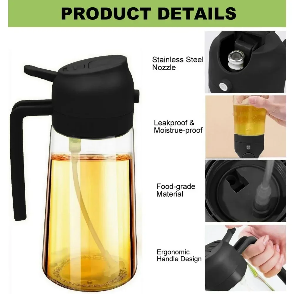 Commercial Kitchen Sprayer - 2w1 Plastikowy Rozpylacz Oleju 500ml Zbiornik