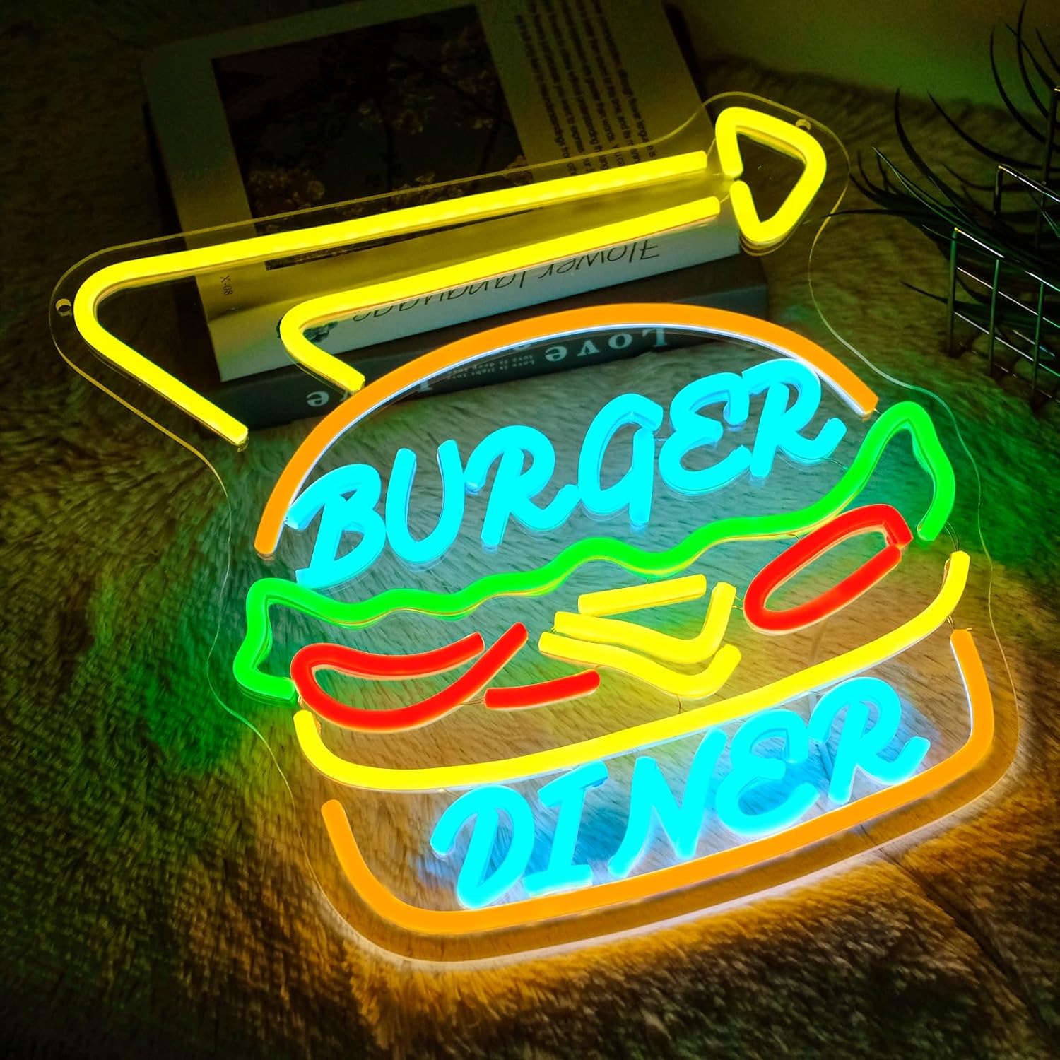 Neonowy szyld Burger, dekoracj – Commercial Kitchen Store recenzja i cena